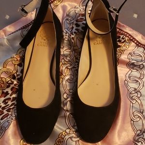 Vince camuto flats with ankle straps